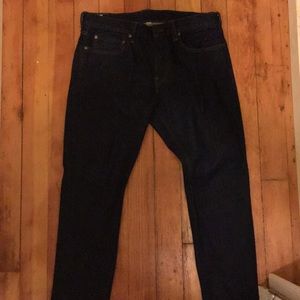 Dark wash 484 stretch jeans from J Crew.
